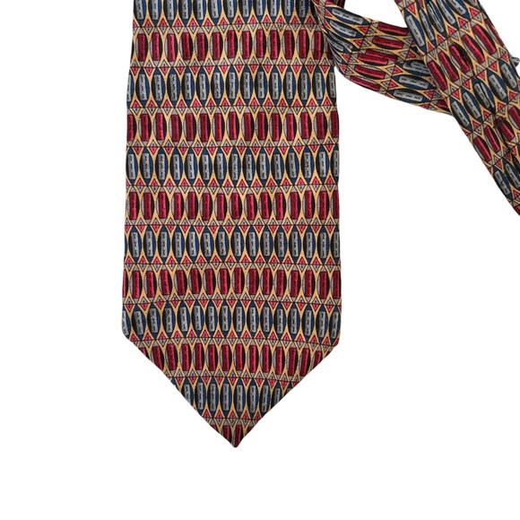 GIVENCHY MONSIEUR Mens Neck Tie 100% Silk Geometric Luxury Preppy Designer - Picture 12 of 16